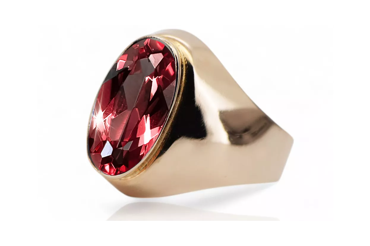 Rubin Original Vintage 14K produkt s růžovým zlatý kroužek vintage unikátní VRC077R